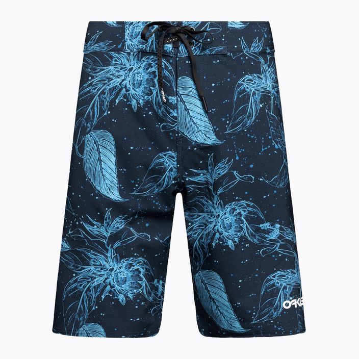 Pánské plavecké šortky Oakley Ohana Floral 20' modré FOA403022