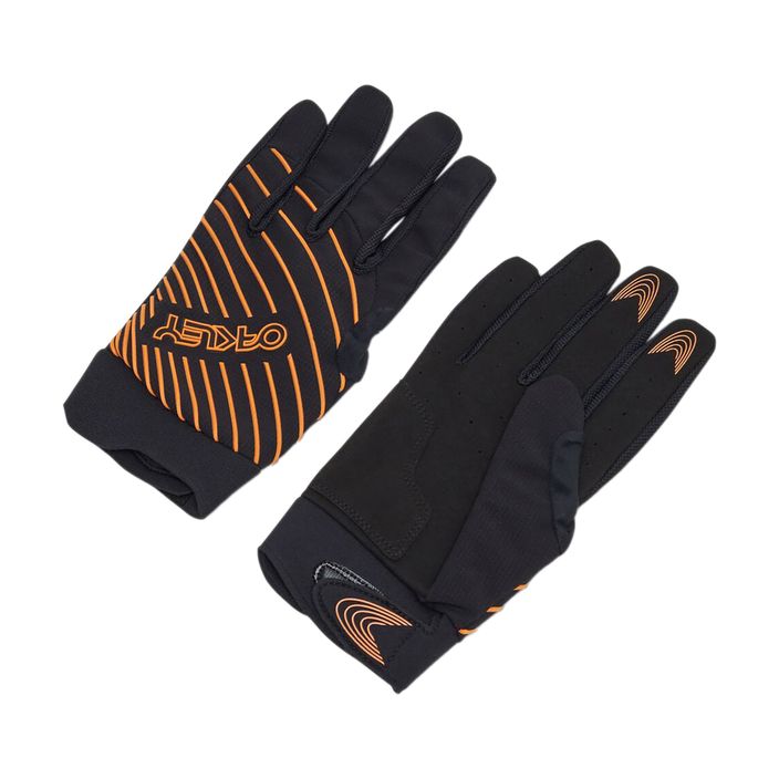 Cyklistické rukavice  Oakley Drop In MTB Glove 2.0 blackout/soft orange 2