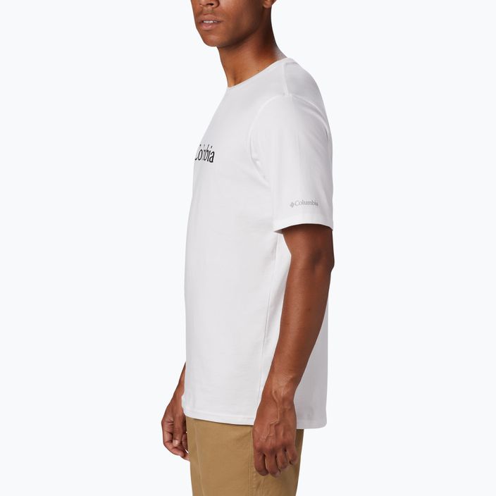 Pánské trekingové tričko  Columbia CSC Basic Logo bílé 1680053100 3