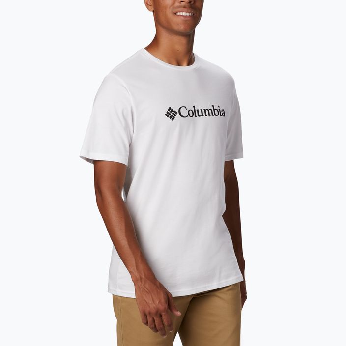 Pánské trekingové tričko  Columbia CSC Basic Logo bílé 1680053100 4