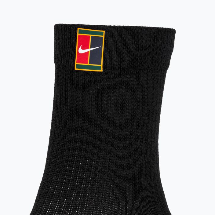 Tenisové ponožky Nike Court Multiplier Cushioned Crew 2pairs black/black 3