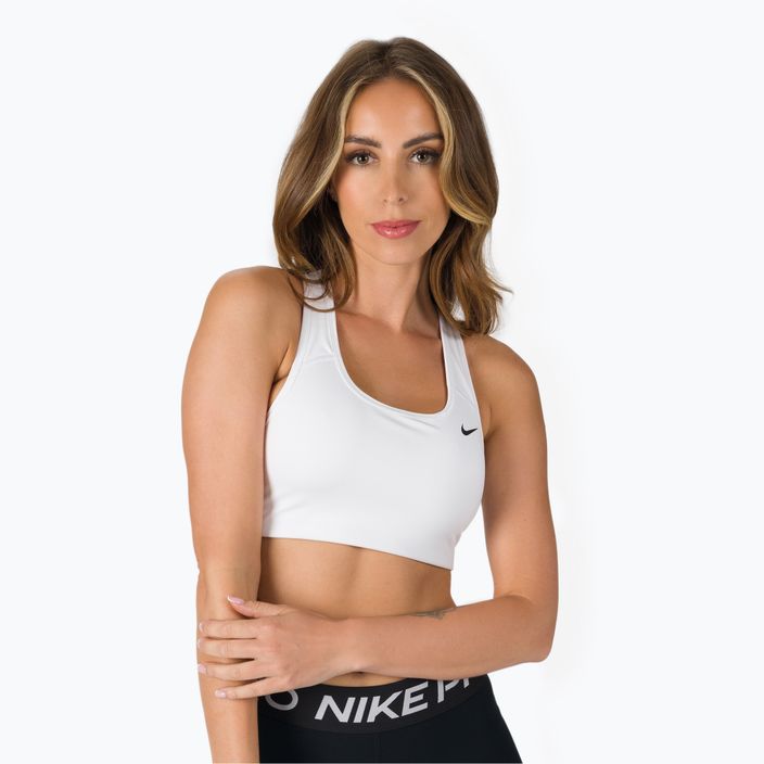 Fitness podprsenka Nike Dri-FIT Swoosh bílá BV3630-100