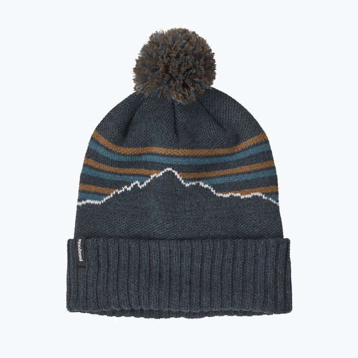 Zimní čepice Patagonia Powder Town Beanie fitz roy stripe knit/smolder blue