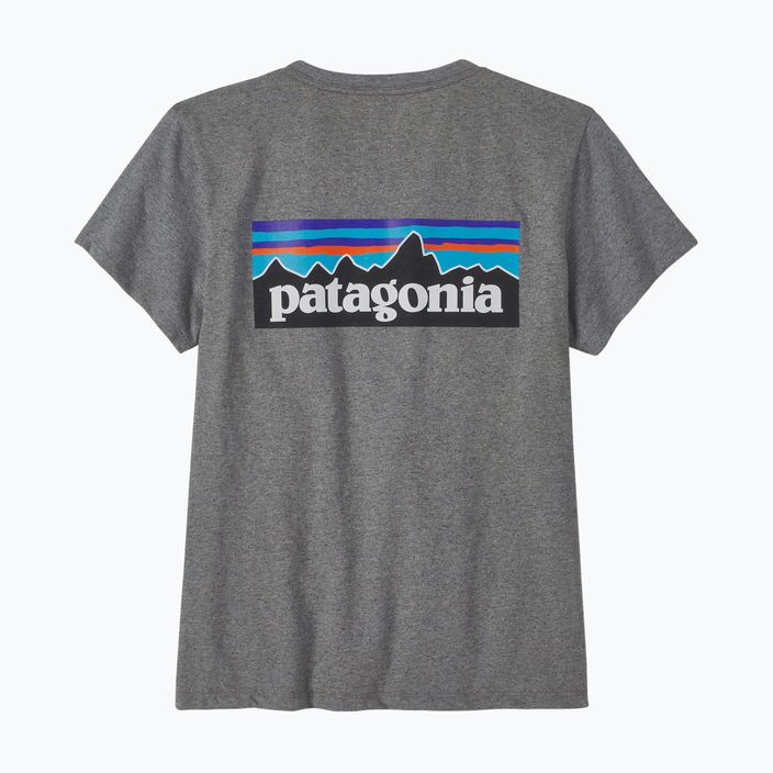 Dámské trekové tričko Patagonia P-6 Logo Responsibili-Tee gravel heather 5
