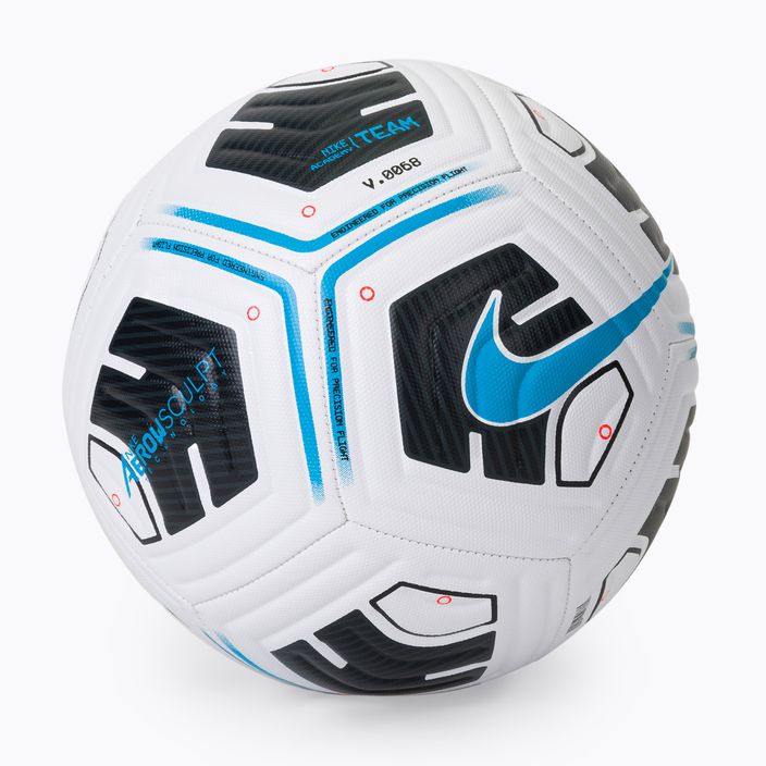 Fotbalový míč Nike Academy Team white/black/lt blue fury velikost 3 2