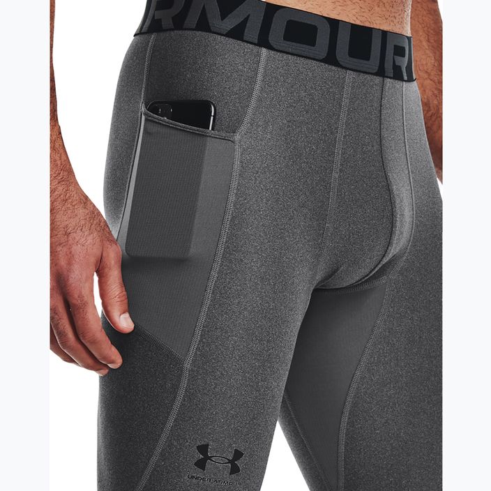 Pánské fitness  legíny Under Armour HeatGear carbon heather/black 4