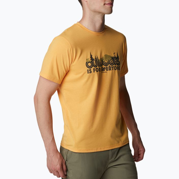 Pánské trekingové tričko  Columbia Sun Trek žluté 1931172 3