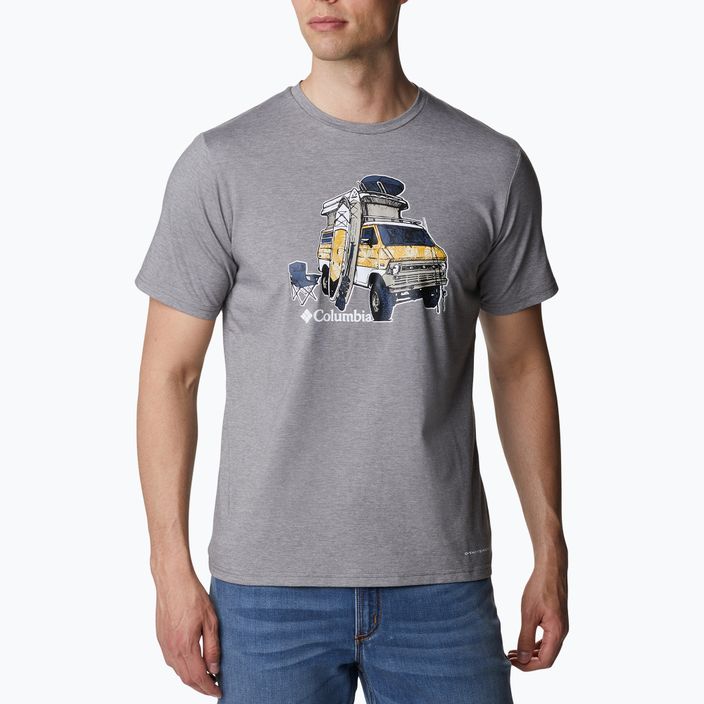 Pánské trekingové tričko Columbia Sun Trek šedé 1931172 5