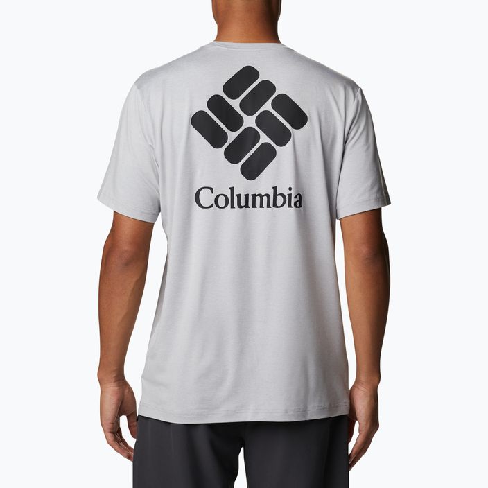 Pánské trekingové tričko Columbia Tech Trail Graphic Tee šedé 1930802 4