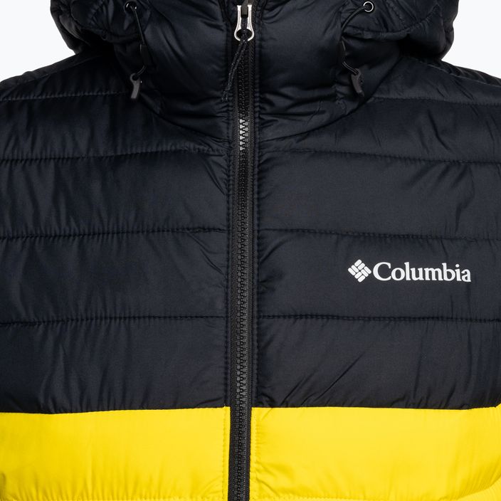 Pánská péřová bunda Columbia Powder Lite Hooded černo-žlutá 1693931 3