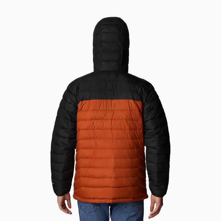 Pánská péřová bunda Columbia Powder Lite Hooded oranžovo-černá 1693931 8