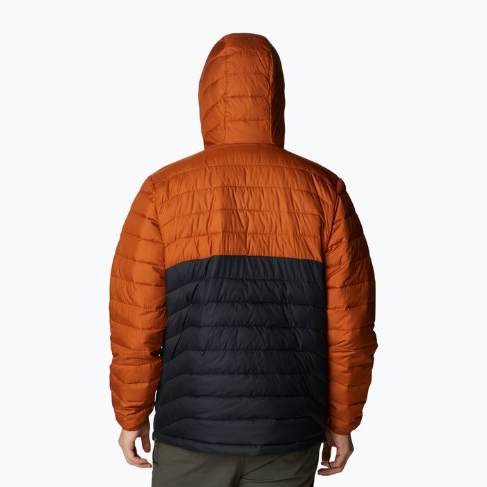 Pánská péřová bunda Columbia Powder Lite Anorak oranžovo-černá 8