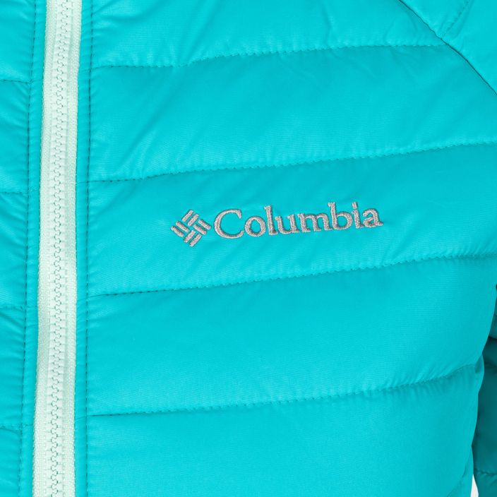 Columbia Powder Lite Dětská péřová bunda s kapucí modrá 1802931 3