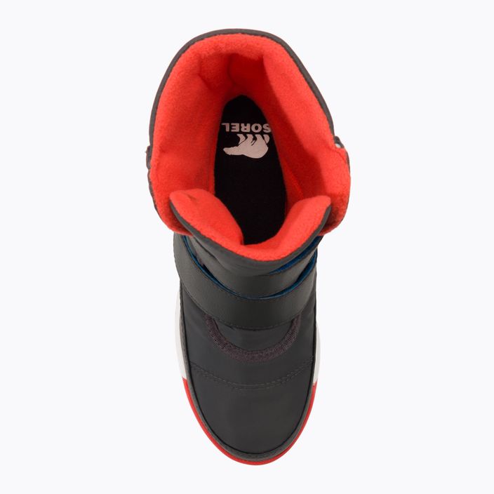Dětské trekové boty Sorel Whitney II Strap Wp jet/poppy red 6