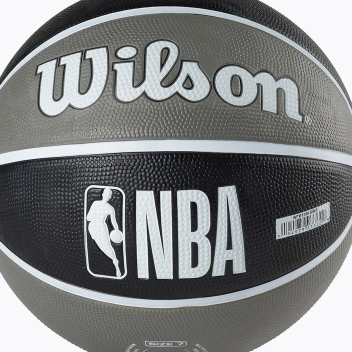 Wilson NBA Team Tribute Brooklyn Nets basketbalový míč šedý WTB1300XBBRO 3