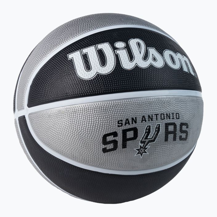 Wilson NBA Team Tribute San Antonio Spurs basketbalový míč šedý WTB1300XBSAN 2