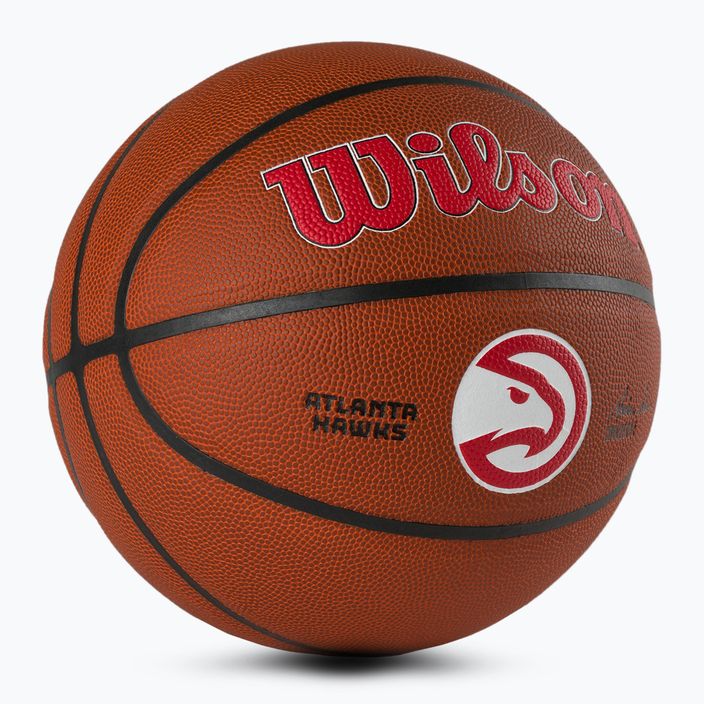 Wilson NBA Team Alliance Atlanta Hawks basketbalový míč hnědý WTB3100XBATL 2