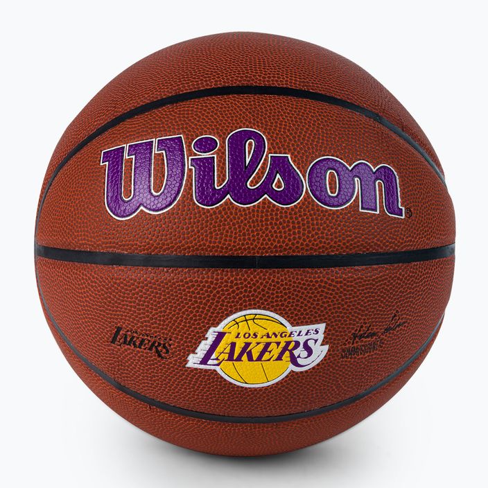 Wilson NBA Team Alliance Los Angeles Lakers basketbalový míč hnědý WTB3100XBLAL
