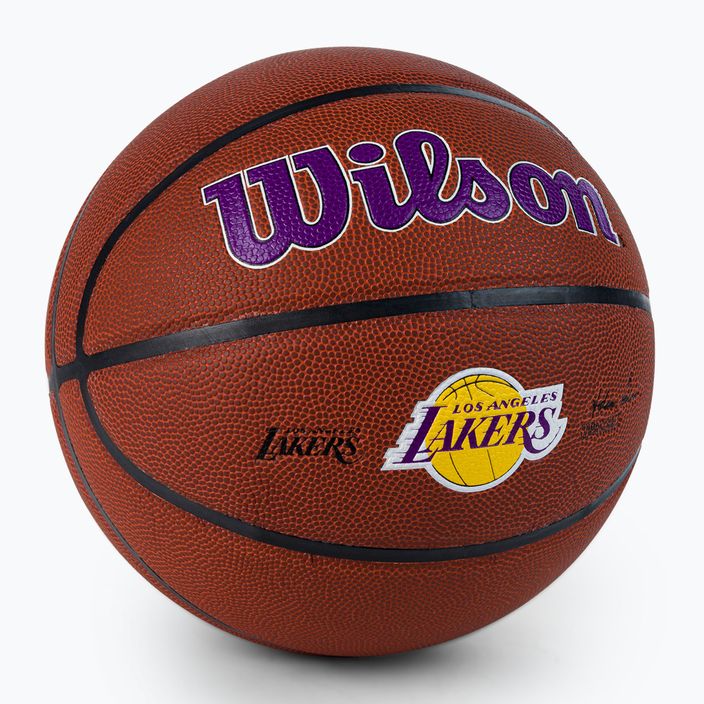 Wilson NBA Team Alliance Los Angeles Lakers basketbalový míč hnědý WTB3100XBLAL 2