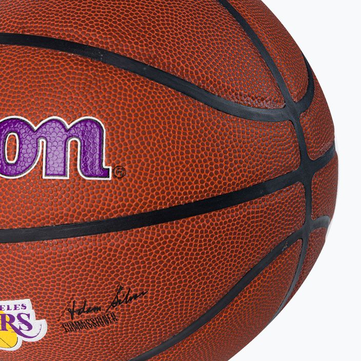 Wilson NBA Team Alliance Los Angeles Lakers basketbalový míč hnědý WTB3100XBLAL 3