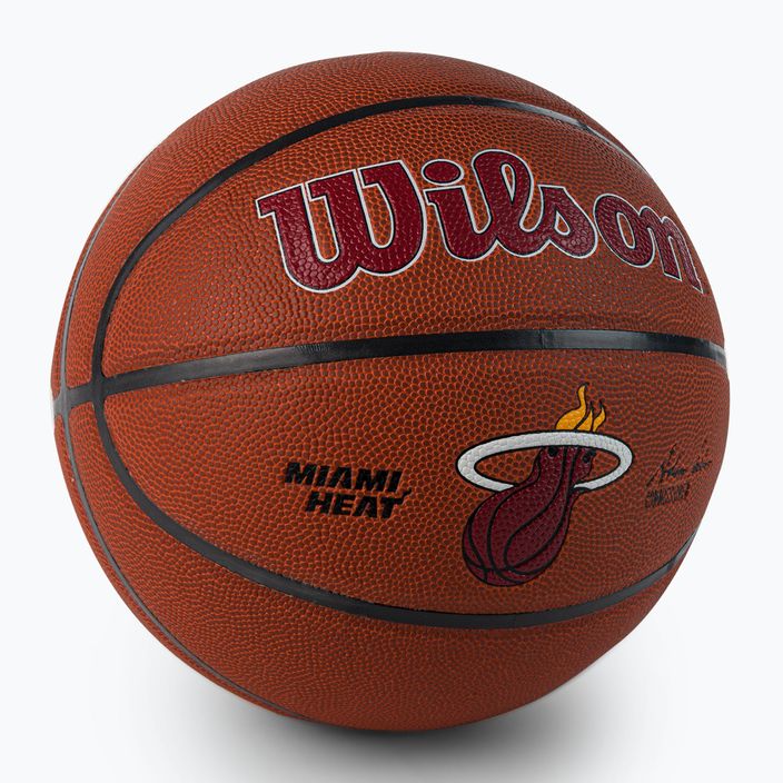 Wilson NBA Team Alliance Miami Heat basketbalový míč hnědý WTB3100XBMIA 2