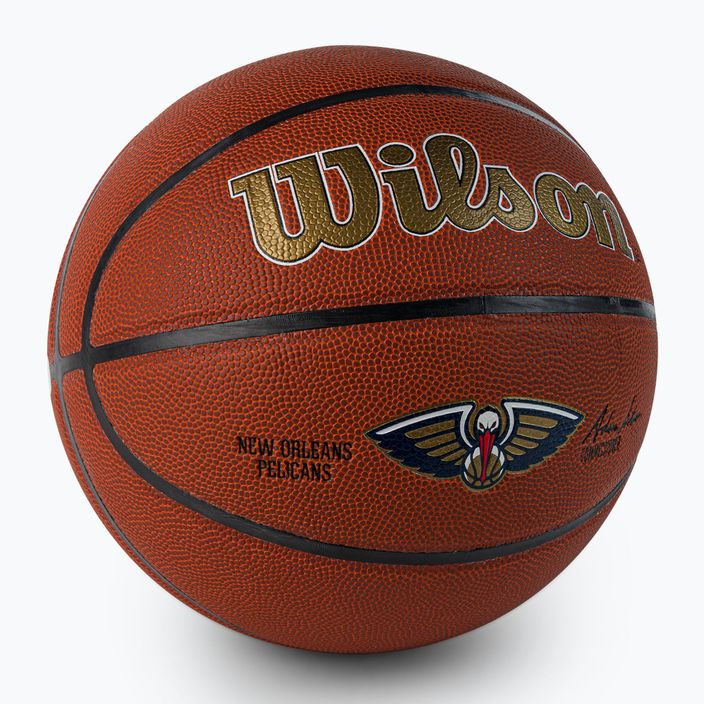 Wilson NBA Team Alliance New Orleans Pelicans basketbalový míč hnědý WTB3100XBBNO 2