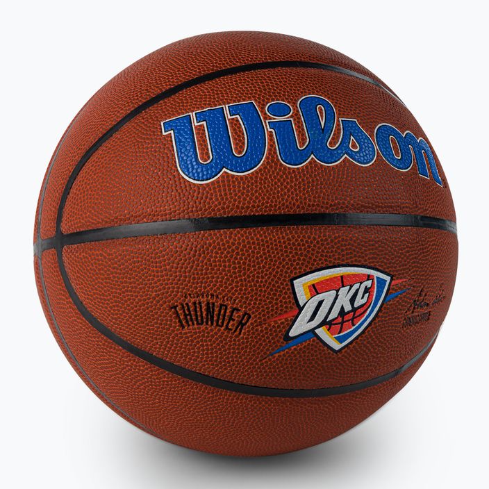 Wilson NBA Team Alliance Oklahoma City Thunder basketbalový míč hnědý WTB3100XBOKC 2
