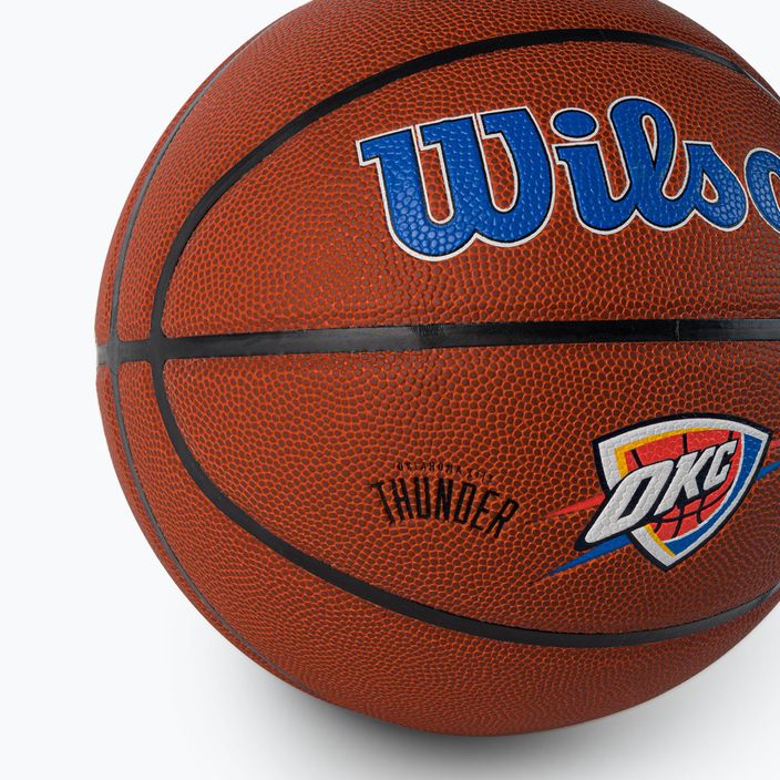 Wilson NBA Team Alliance Oklahoma City Thunder basketbalový míč hnědý WTB3100XBOKC 3