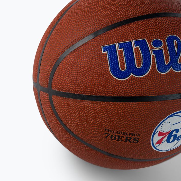 Wilson NBA Team Alliance Philadelphia 76ers basketbalový míč hnědý WTB3100XBPHI 3