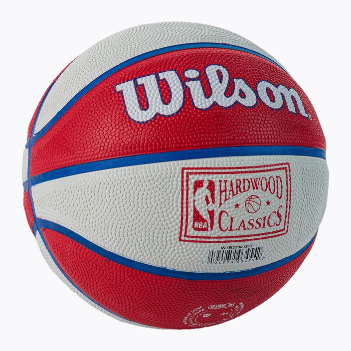 Wilson NBA Team Retro Mini Detroit Pistons Basketball Red WTB3200XBDET 2