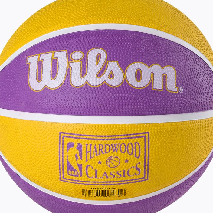 Wilson NBA Team Retro Mini Los Angeles Lakers basketbal fialový WTB3200XBLAL 3