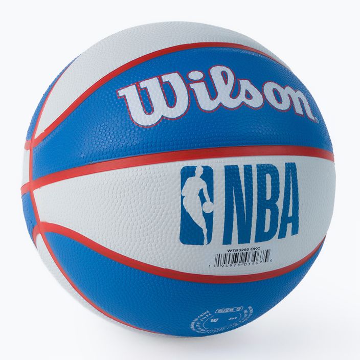 Wilson NBA Team Retro Mini Basketball Oklahoma City Thunder modrý WTB3200XBOKC 2