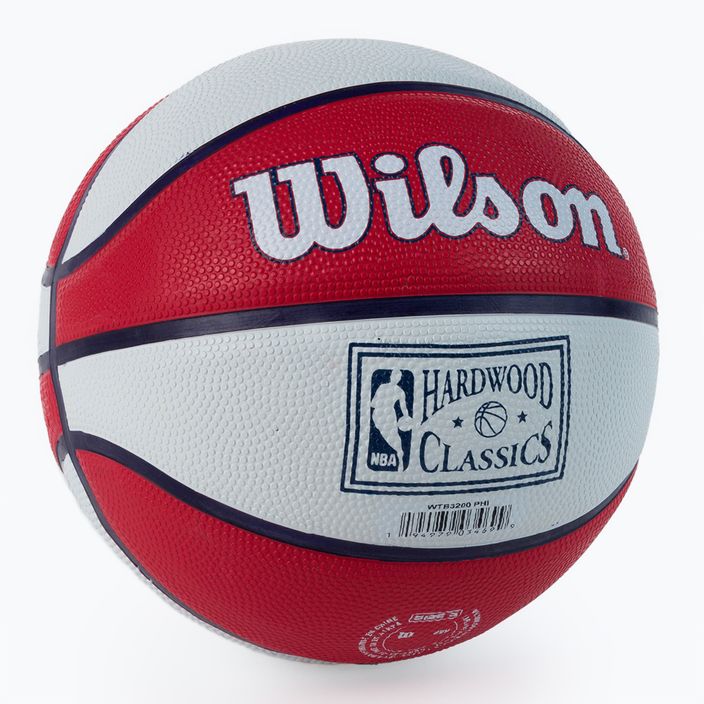 Wilson NBA Team Retro Mini Basketball Philadelphia 76ers Red WTB3200XBPHI 2