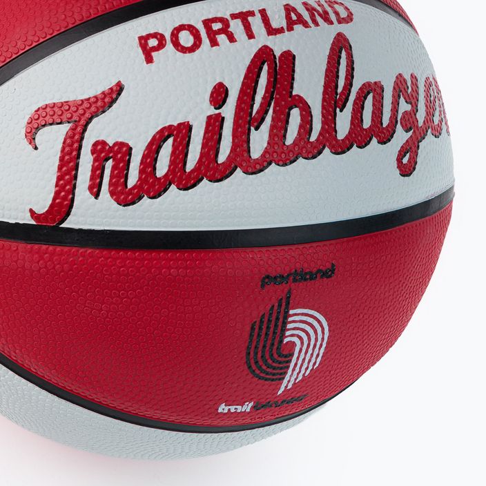 Wilson NBA Team Retro Mini Portland Trail Blazers Basketball Red WTB3200XBPOR 3
