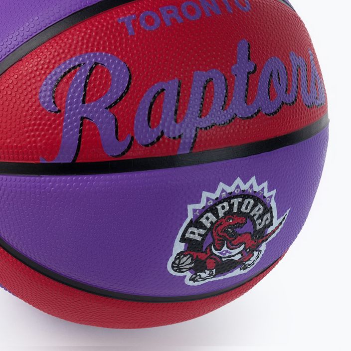 Wilson NBA Team Retro Mini Toronto Raptors Basketball Red WTB3200XBTOR 3