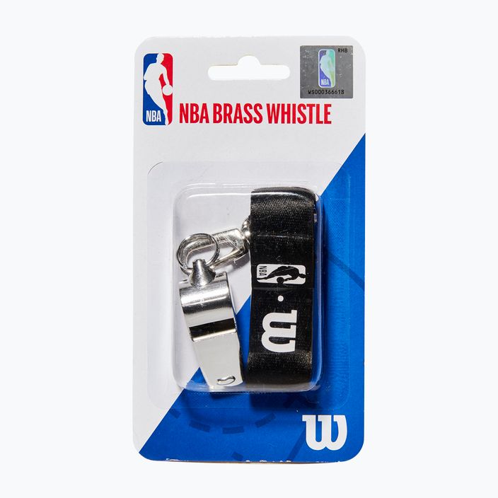 Píšťalka rozhodčího Wilson NBA Brass Whistle With Lanyard black 2