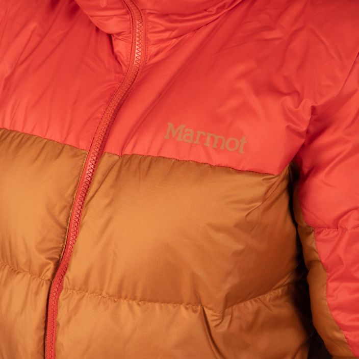 Marmot dámská péřová bunda Guides Down Hoody hnědá a červená 79300 5