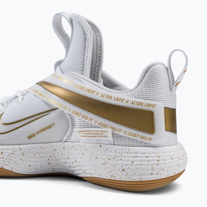 Volejbalová obuv Nike React Hyperset SE bílo-zlatá DJ4473-170 9