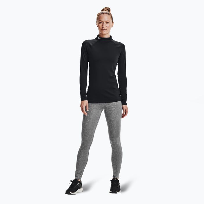 Dámské tričko Longsleeve Under Armour Authentics CG Mockneck black/white 2