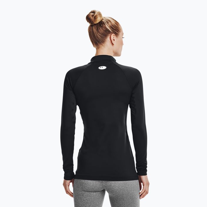 Dámské tričko Longsleeve Under Armour Authentics CG Mockneck black/white 3