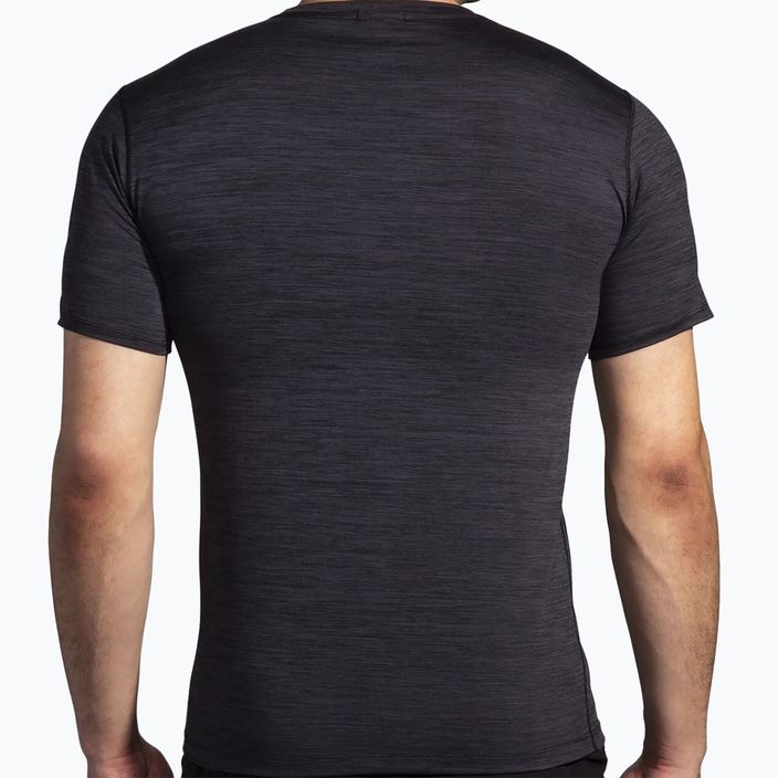 Pánské běžecké tričko Brooks Luxe htr deep black 2