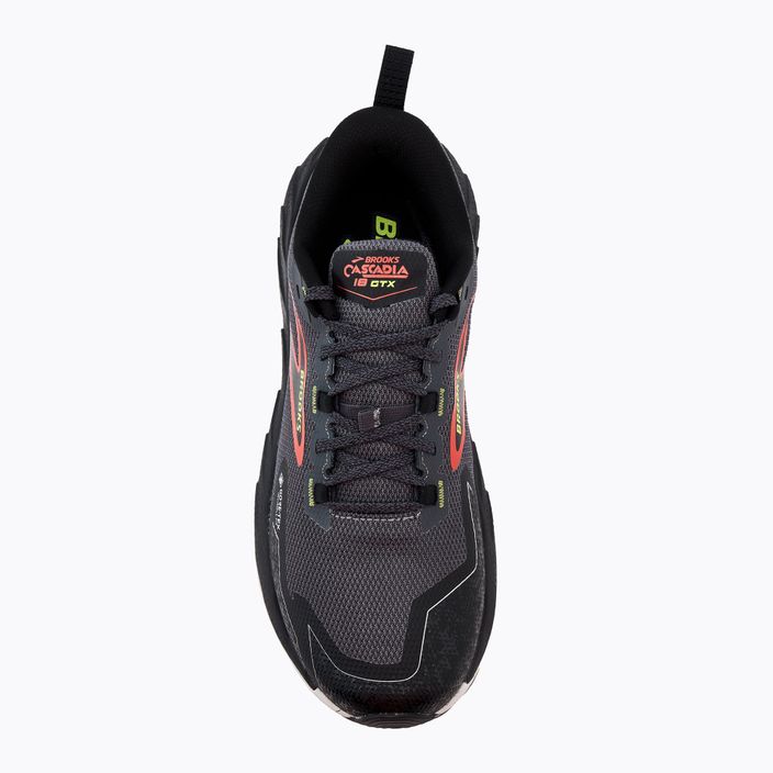 Brooks Cascadia 18 GTX pánská běžecká obuv blackened pearl/black/tomato 5