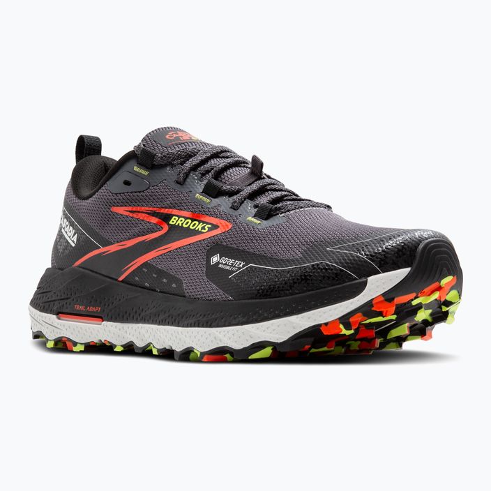 Brooks Cascadia 18 GTX pánská běžecká obuv blackened pearl/black/tomato 8