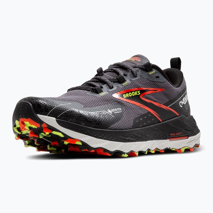 Brooks Cascadia 18 GTX pánská běžecká obuv blackened pearl/black/tomato 12