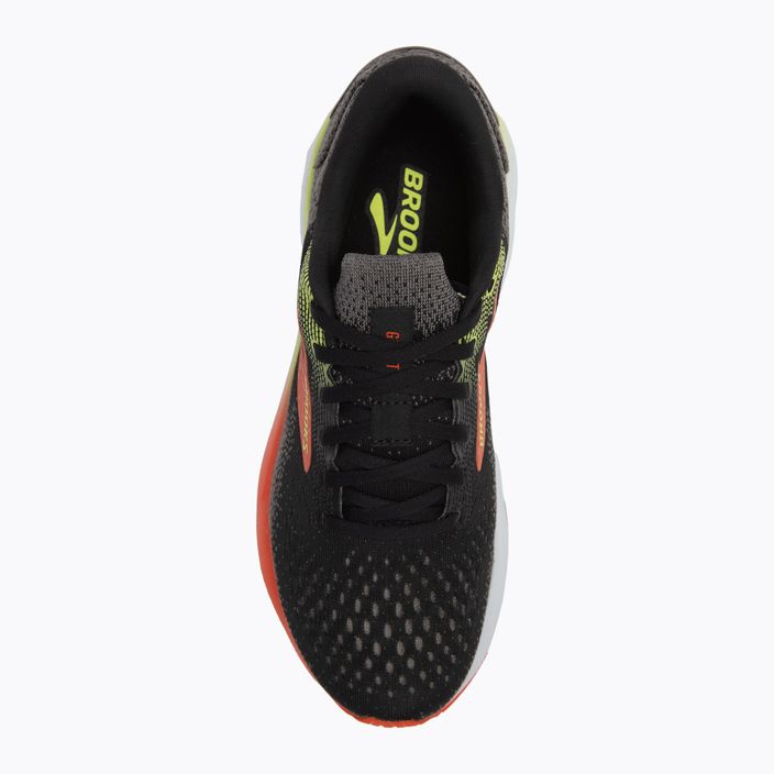 Pánské běžecké boty Brooks Ghost 16 black/mandarin red/green 5