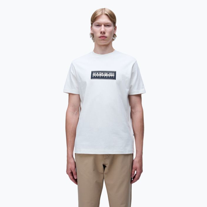 Pánské tričko Napapijri S-Box Logo white heron