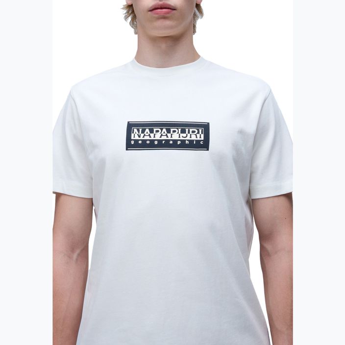 Pánské tričko Napapijri S-Box Logo white heron 3