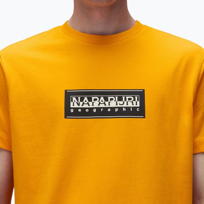 Pánské tričko Napapijri S-Box Logo orange marigold 3