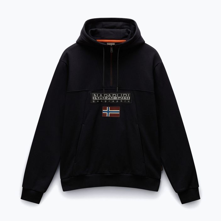 Pánská mikina Napapijri Burgee Half Zip Hooded 2.0 černá 041 5