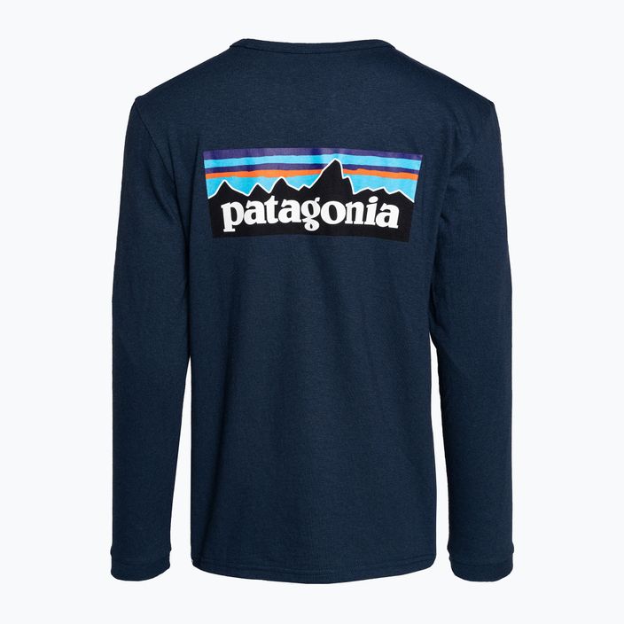 Dámské trekingové tričko Patagonia P-6 Logo Responsibili-Tee LS tidepool blue 4